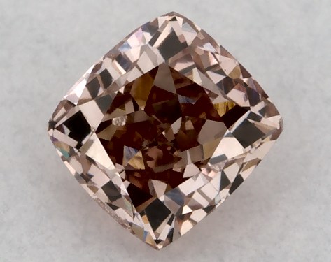 GIA 0.23 Carat Fancy Pink Brown-SI1 Cushion Modified Cut Diamond
